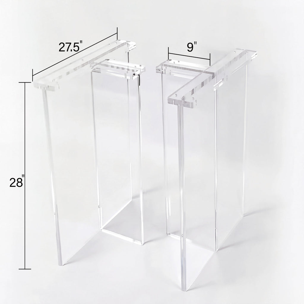 Clear T-Shape Acrylic Table Legs（2pcs/CTN）