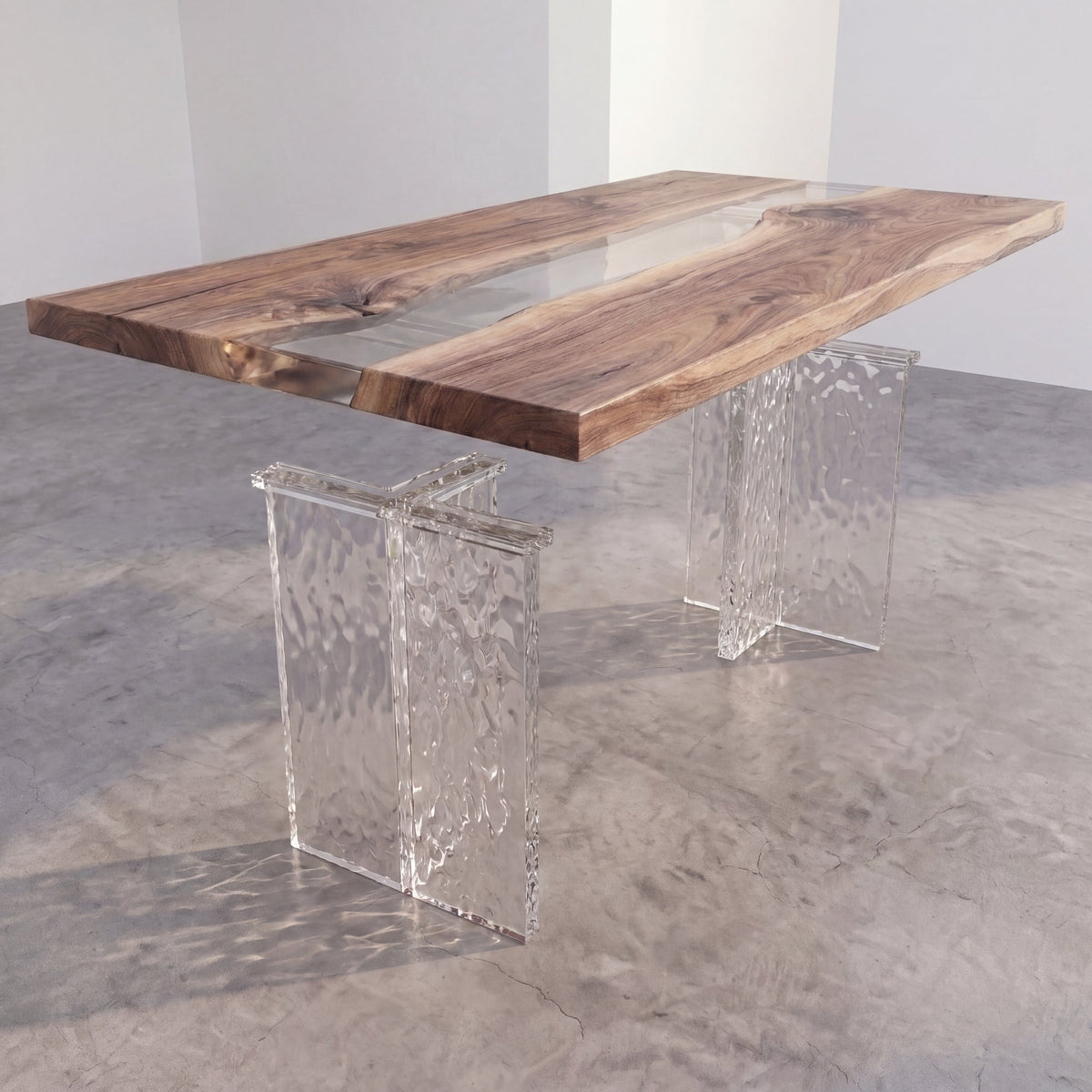 Clear T-Shaped Ice Crystal Acrylic Table Legs（3pcs/CTN）