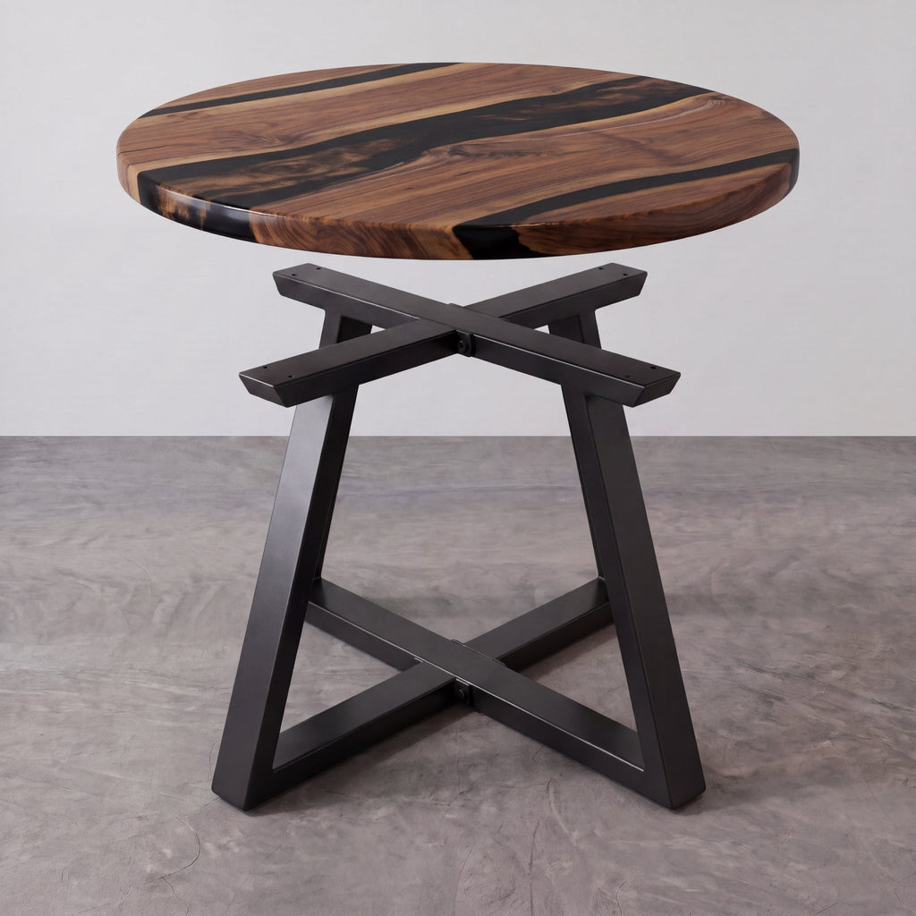Black Carbon Steel Cross Side Table Frame-MTY0160 1pcs/CTN