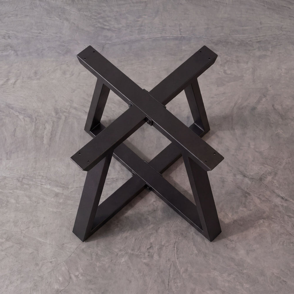 Black Carbon Steel Cross Side Table Frame-MTY0160 1pcs/CTN