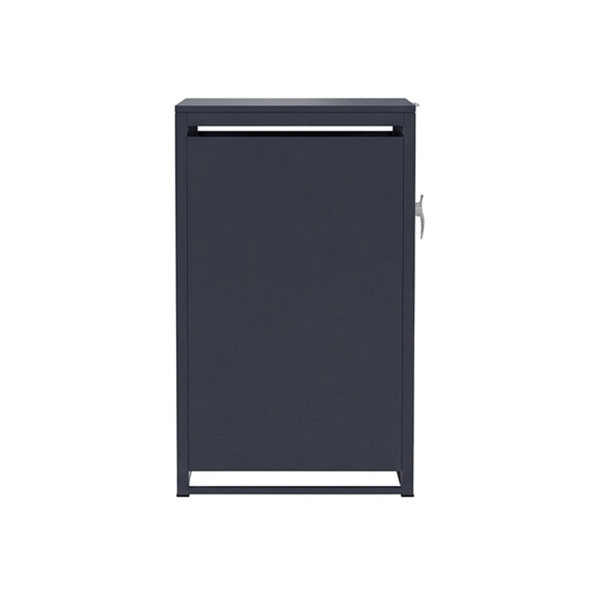 96 GALLON SINGLE-DOOR STEEL TRASH CAN ENCLOSURE  WITH  NATURE WOOD GRAIN FRONT DOOR