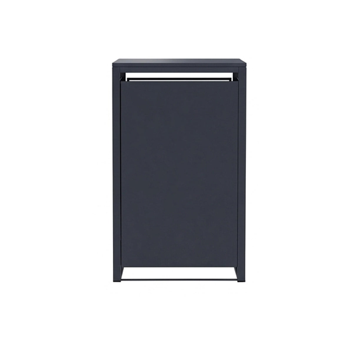 96 GALLON SINGLE-DOOR STEEL TRASH CAN ENCLOSURE  WITH  NATURE WOOD GRAIN FRONT DOOR