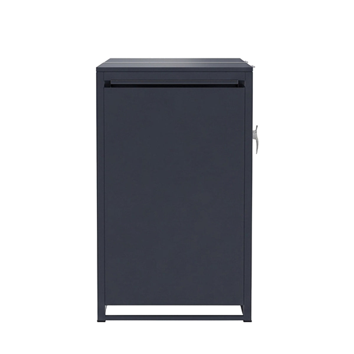 96 GALLON DOUBLE-DOOR STEEL TRASH CAN ENCLOSURE WITH  NATURE WOOD GRAIN FRONT DOOR
