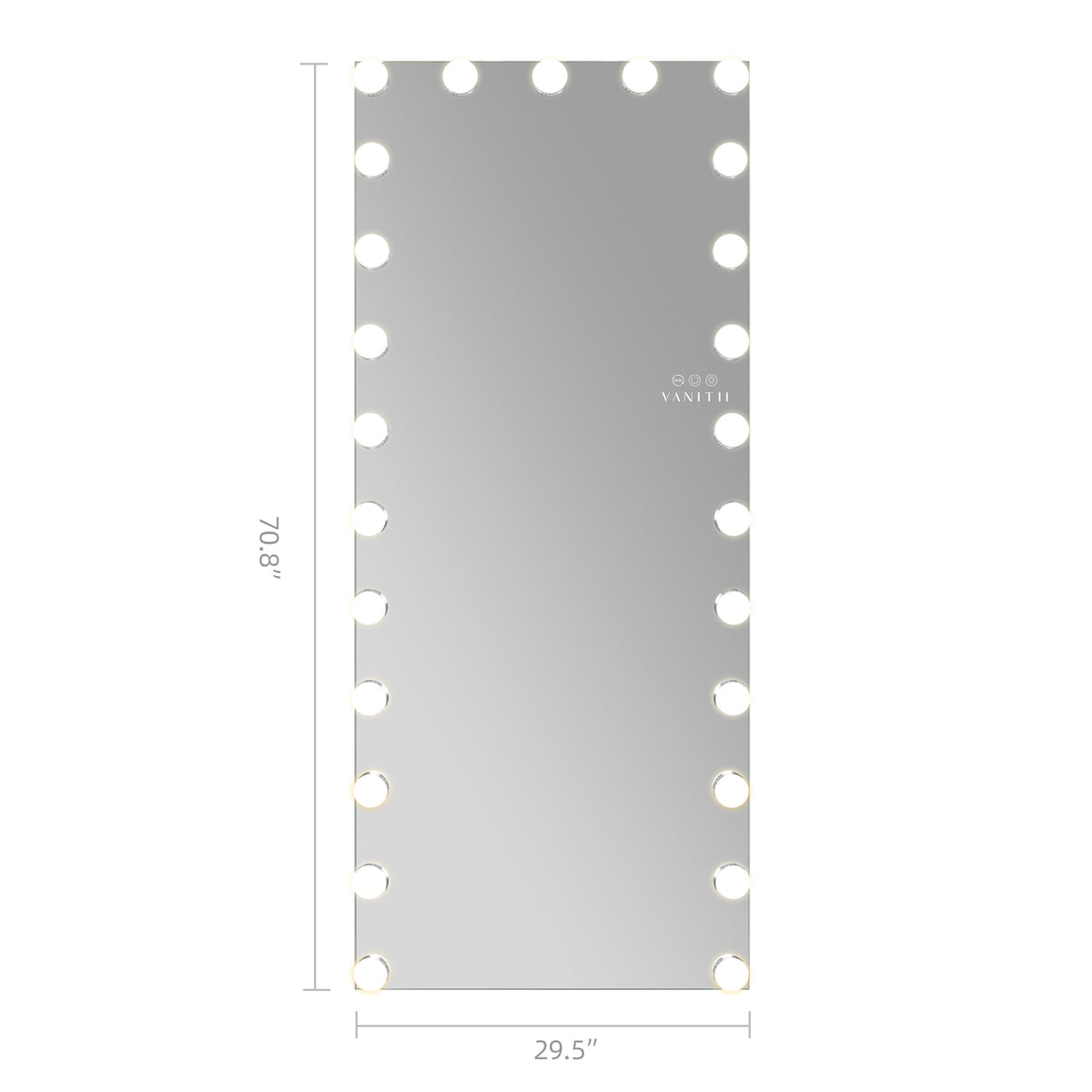 VANITII Hollywood Vanity Mirror - Full Length Vanity Mirror with RGB Lighting