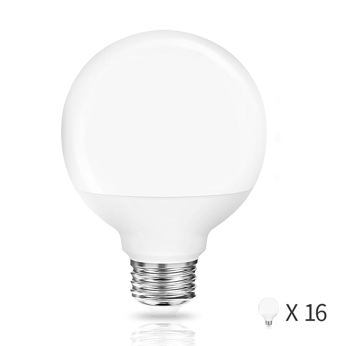 Vanitii G95 LED globe light bulb with screw base pack of 16