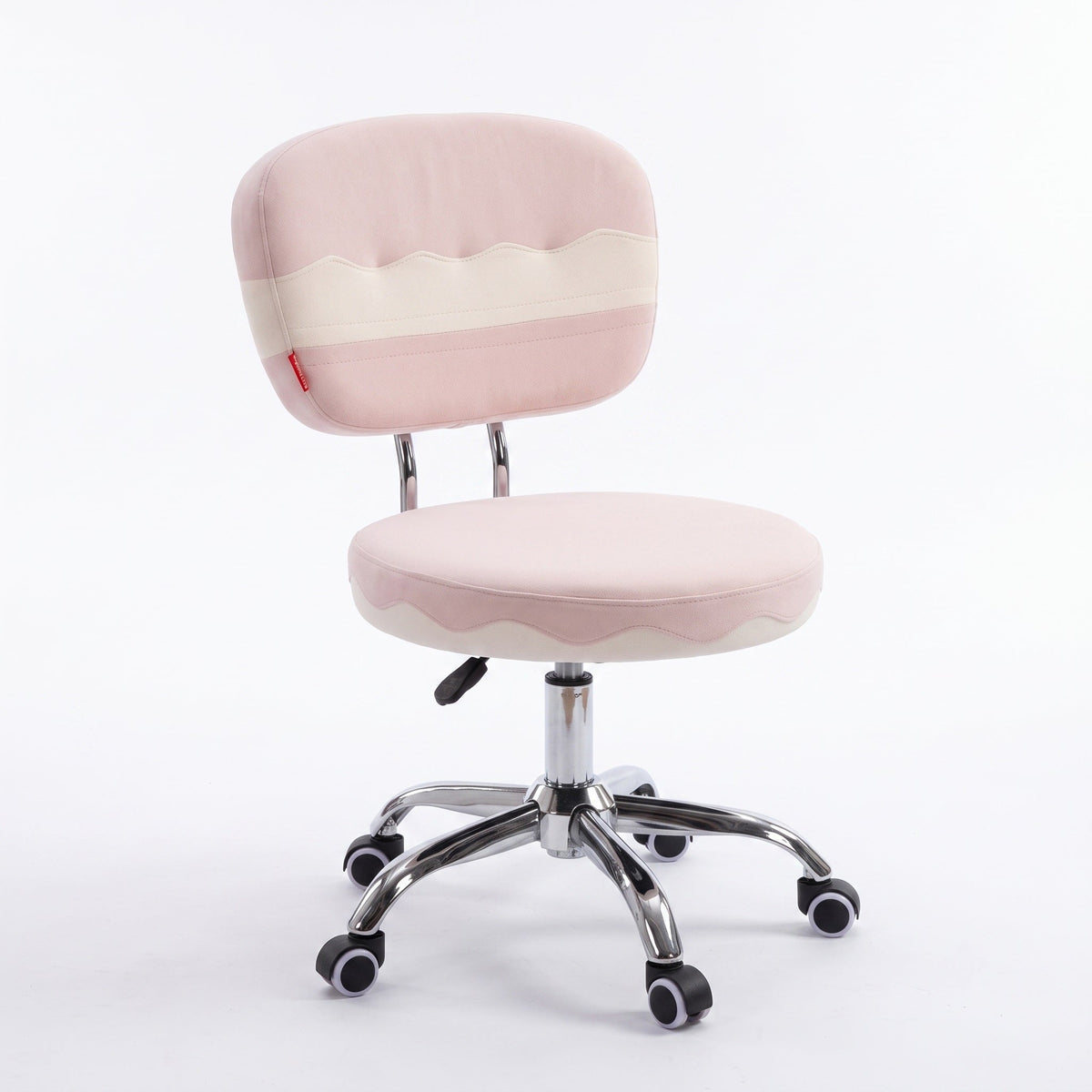 VANITII Cake 360-degree Seat Swivel Vanity Chair with Wheels & Adjustable Height
