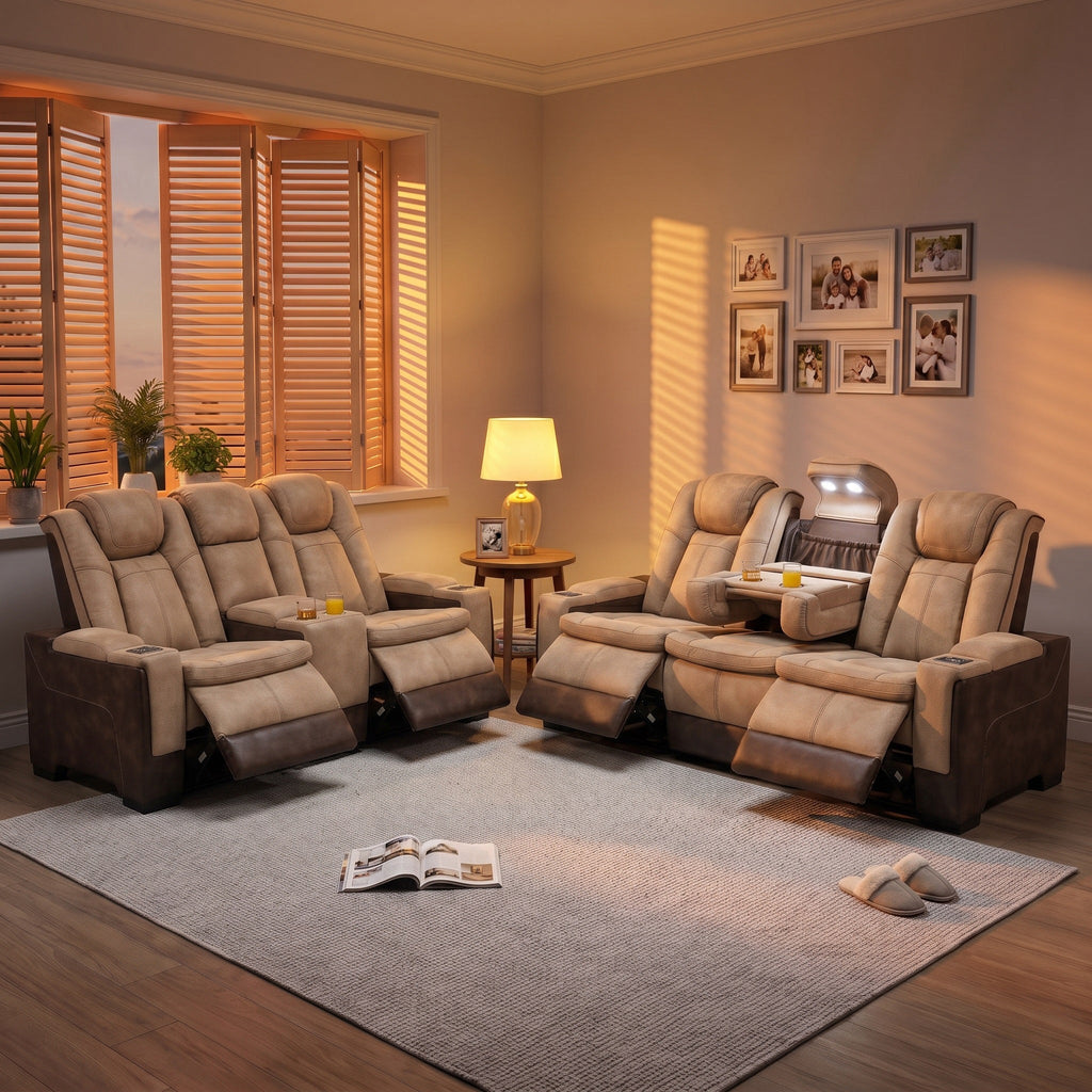 Charlie Brown Power Recliner Sofa Set