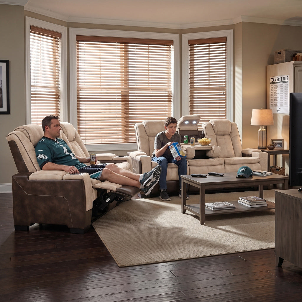 Charlie Brown Power Recliner Sofa Set