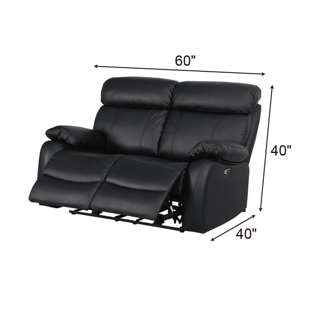 Harry Black Power Motion Loveseat