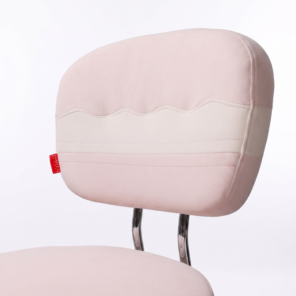 VANITII Cake 360-degree Seat Swivel Vanity Chair with Wheels & Adjustable Height