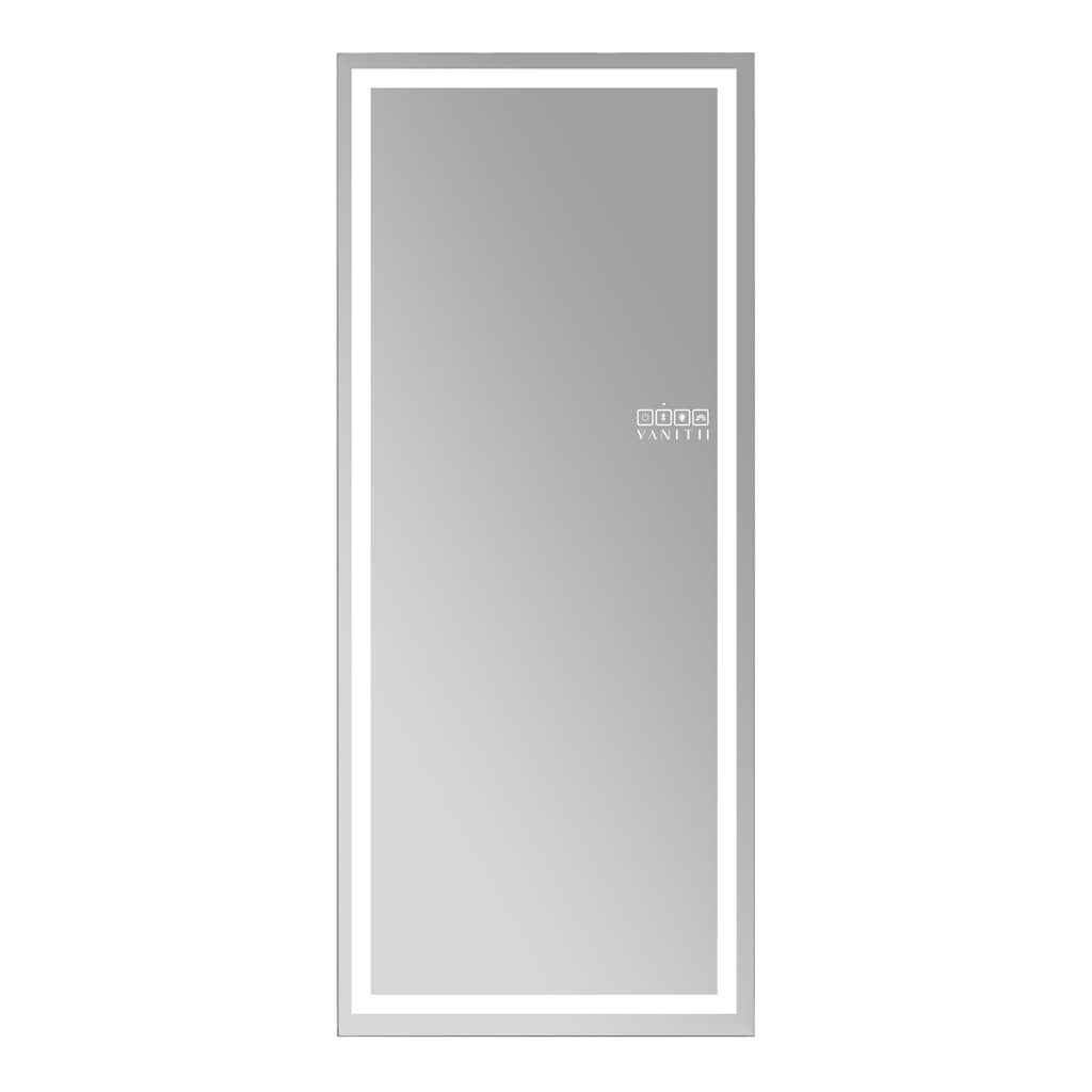 Vanitii luxury full length vanity mirror pro with integrated touch controls and LED border lighting