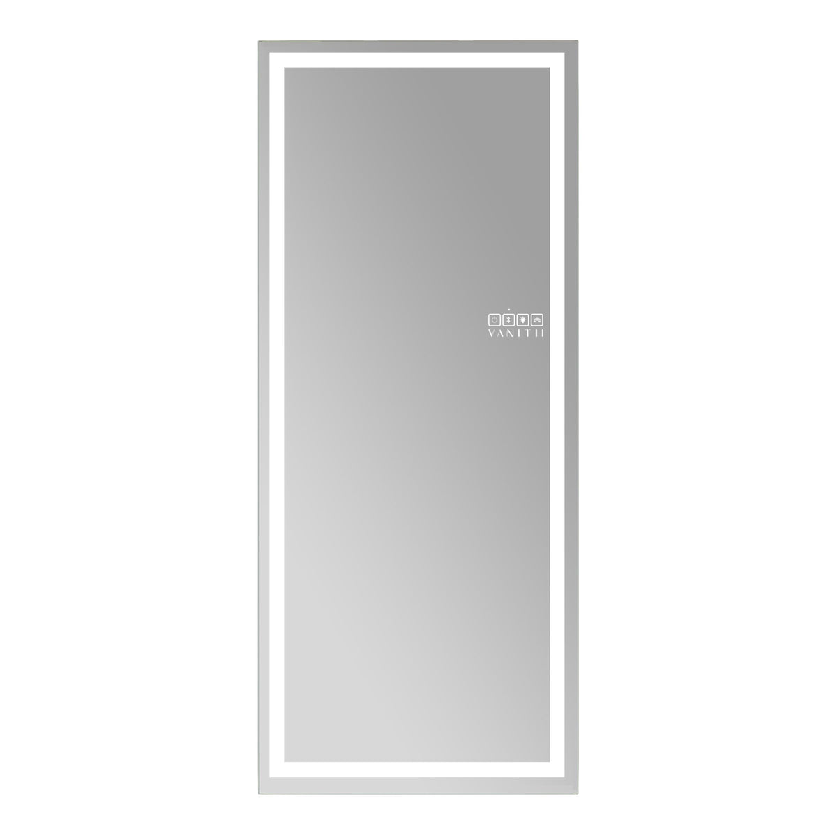 Vanitii luxury full length vanity mirror pro with integrated touch controls and LED border lighting