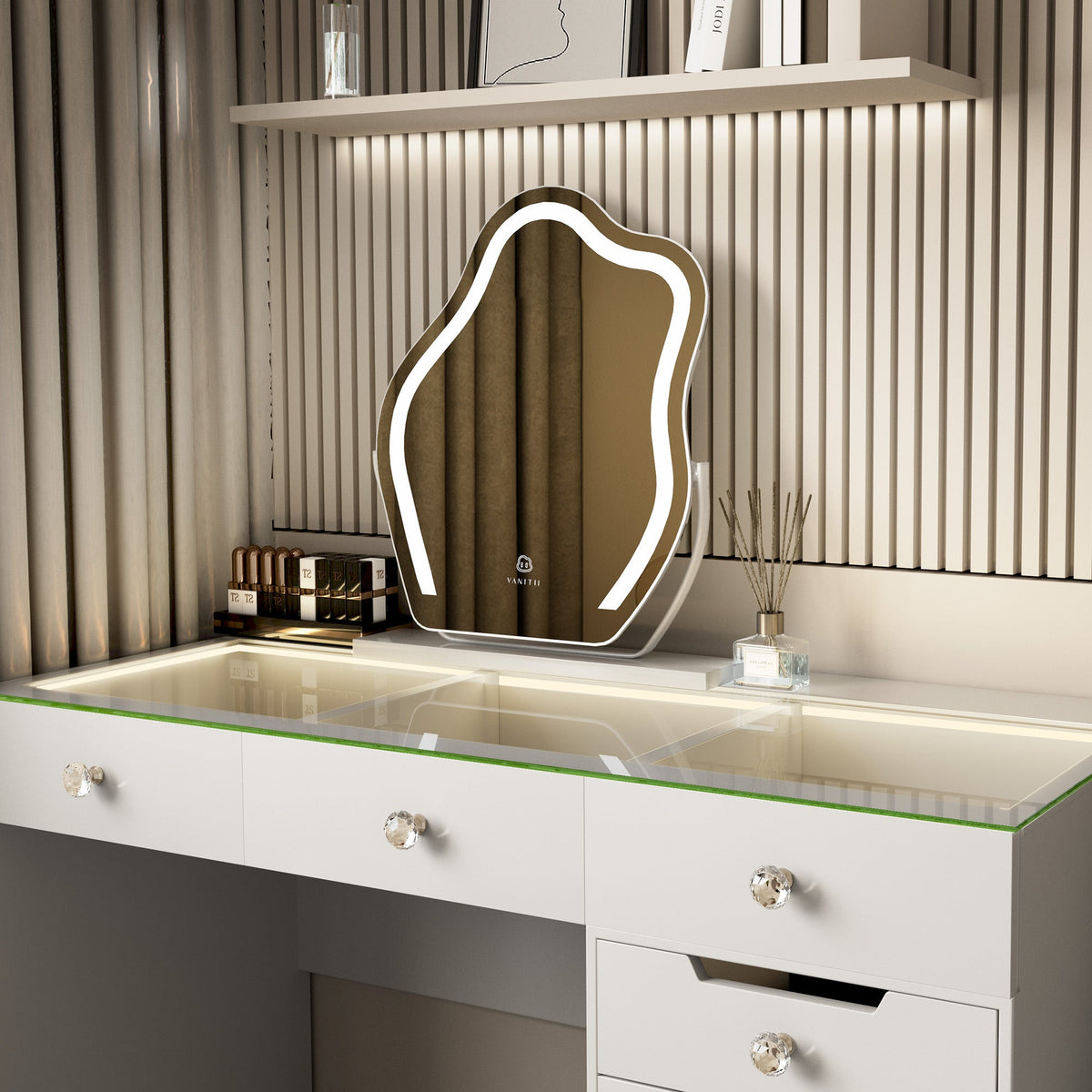 VANITII Hollywood Vanity Mirror Cloud LED Mirror with Bluetooth Speaker