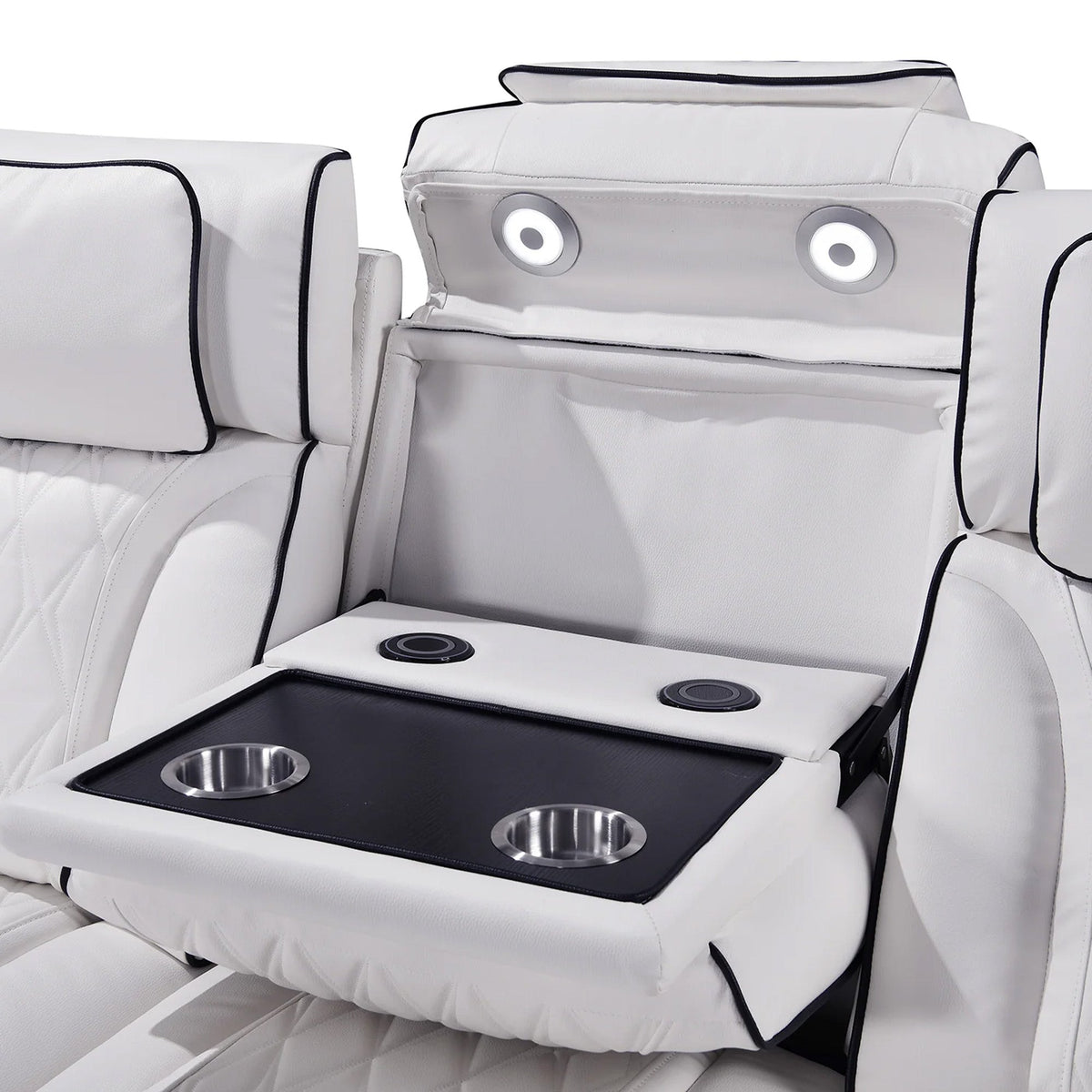 Jessie White Power Recliner 2-seater Loveseat