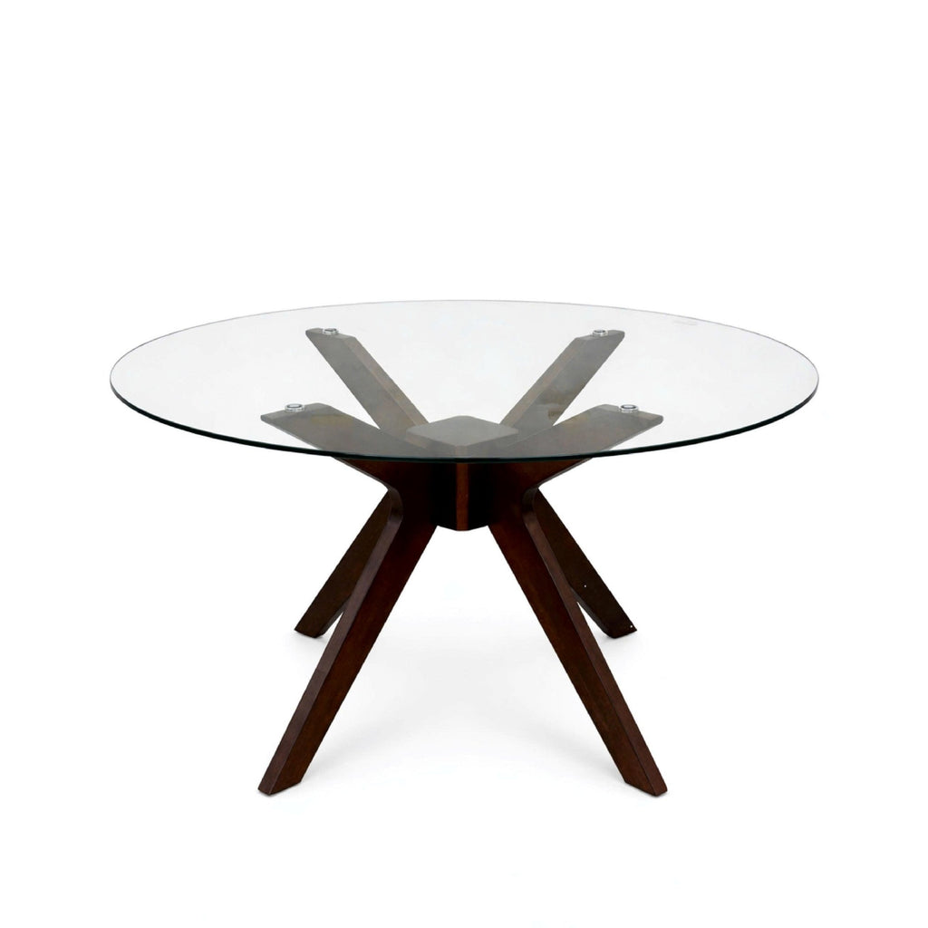 GLASS TOP DINING TABLE