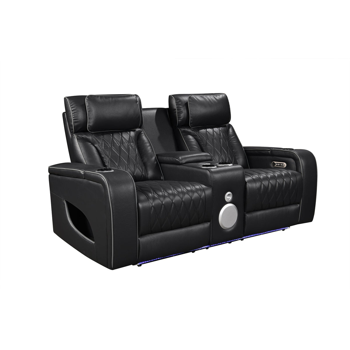 Jessie Power Recliner Black 2-seater Loveseat
