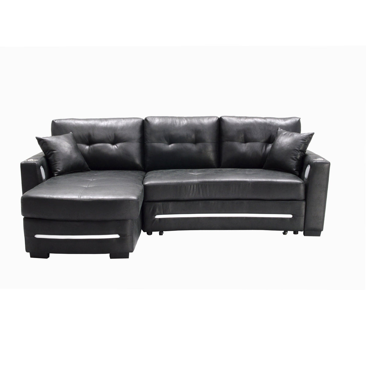 L-Shape sofa with storage and Pull-out bed-1369 R&L
