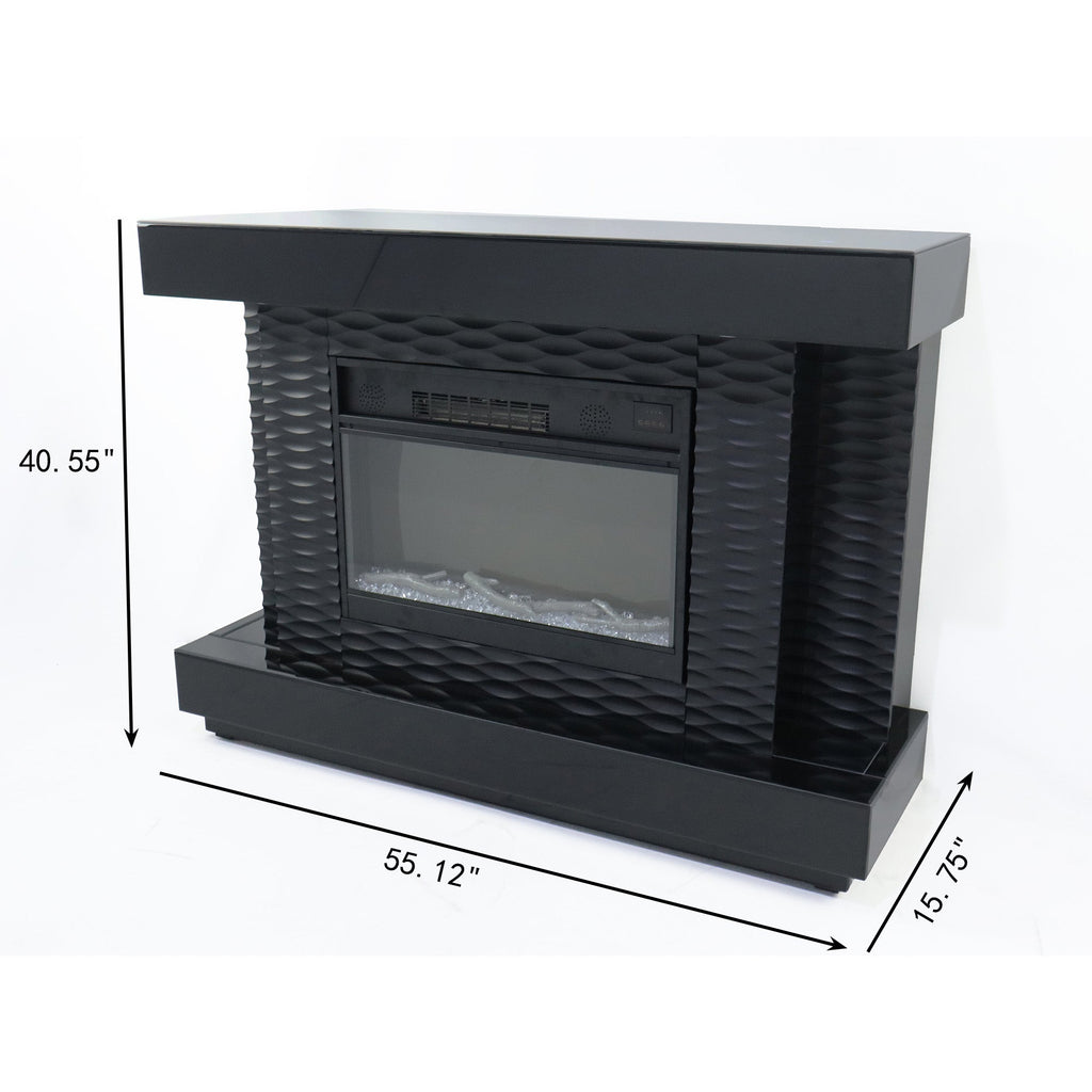 Fully Assembled 55" Multi-Flame Colors TV Stand with Fireplace