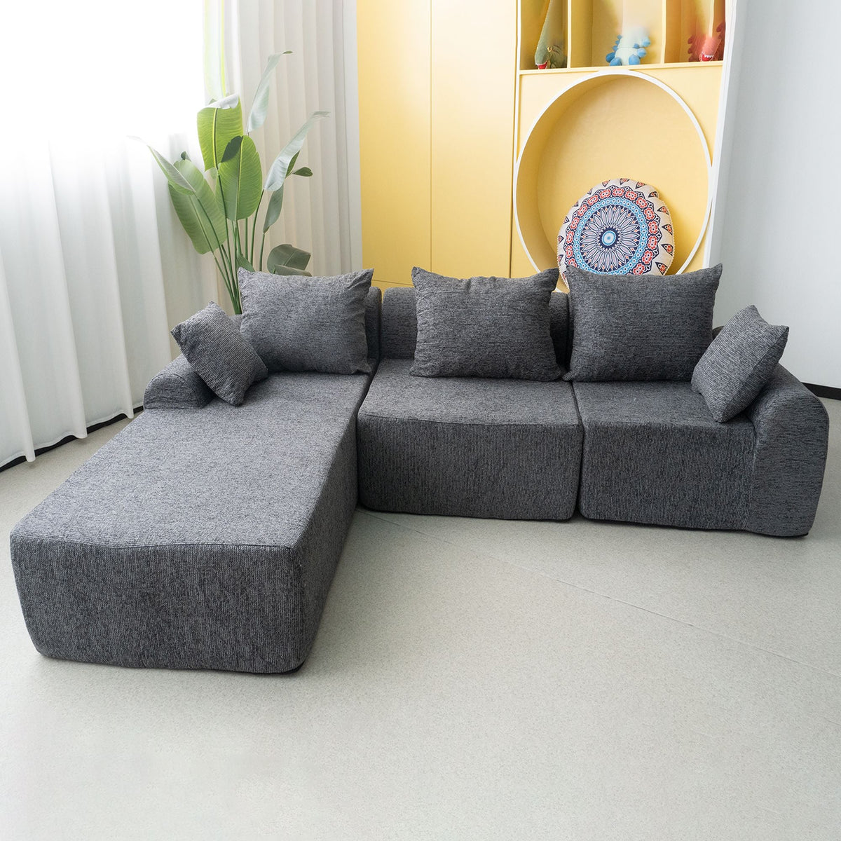 VANITII Modular Compressed Sectional Sofa - Multi-Piece Compressible Sofa Set