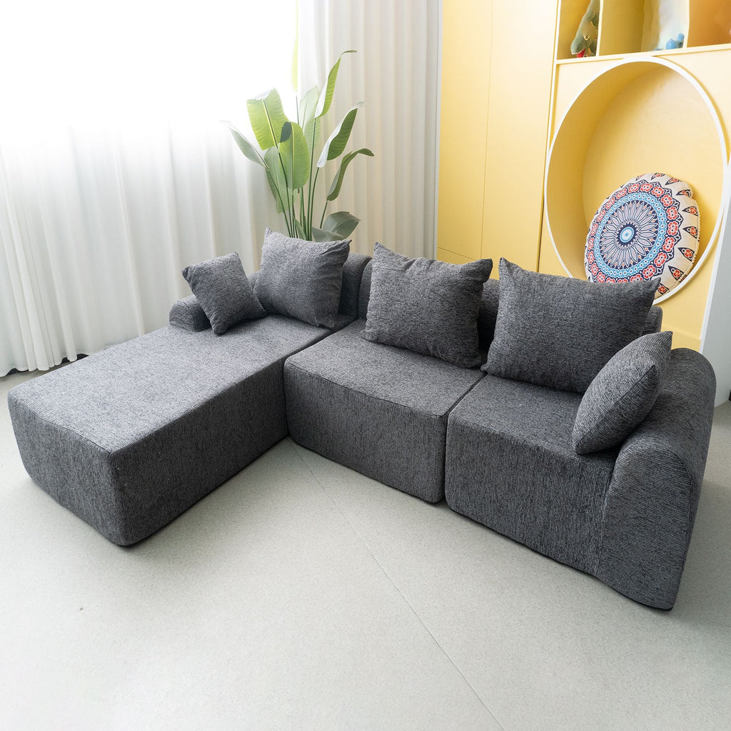 VANITII Modular Compressed Sectional Sofa - Multi-Piece Compressible Sofa Set