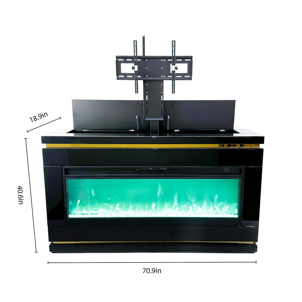 Fully Assembled 71" Modern Electric Fireplace TV Stand