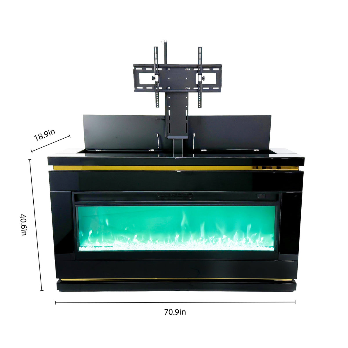 Fully Assembled 71" Modern Electric Fireplace TV Stand
