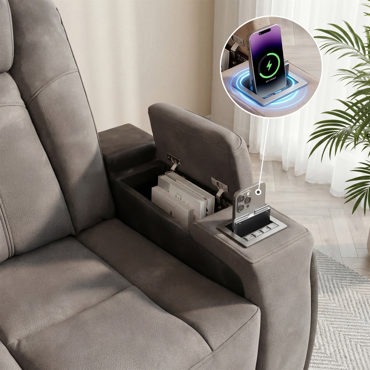 Charlie Gray Power Recliner Sofa & Loveseat & Chair