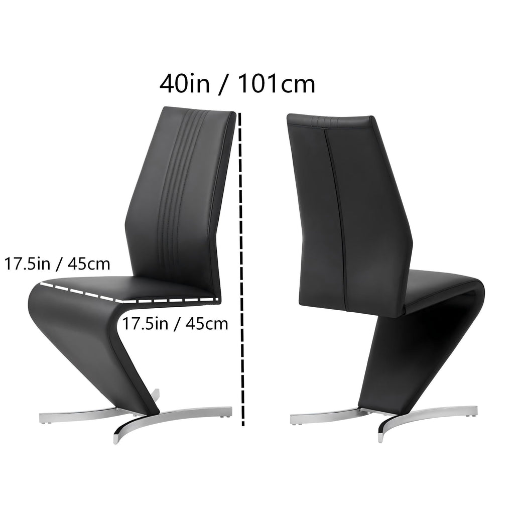 Glass Dining Table with X-Shaped Dining Chair-2PCS/CTN