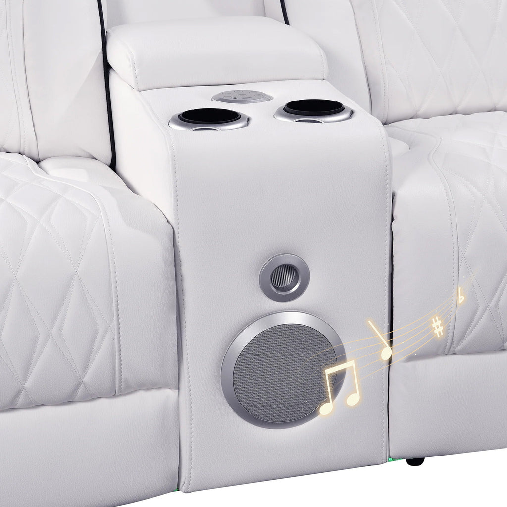 Jessie White Power Recliner 2-seater Loveseat
