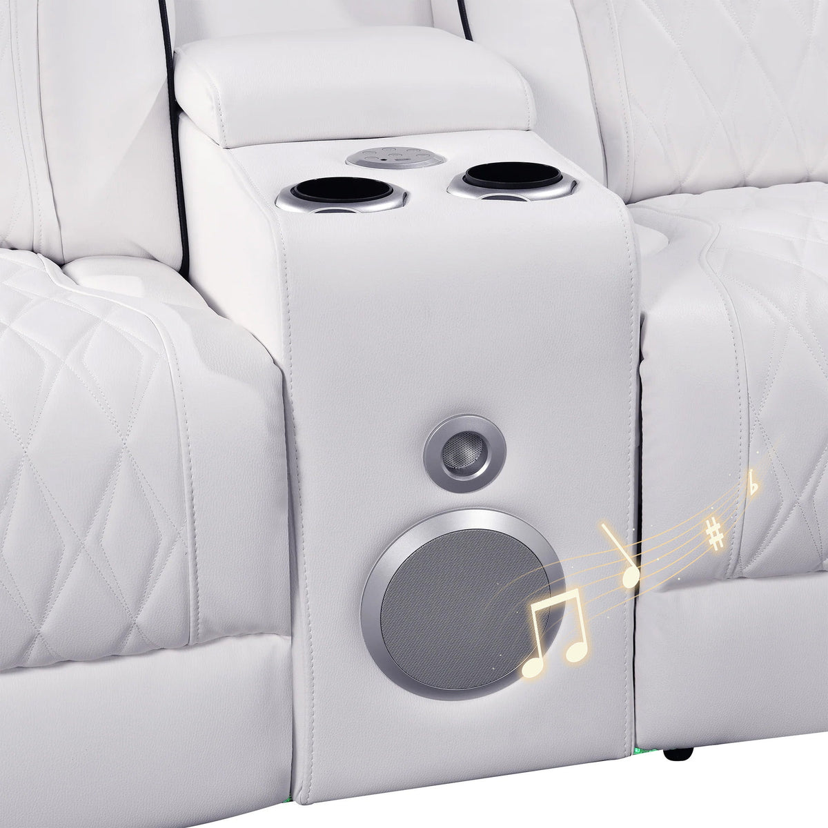 Jessie White Power Recliner 2-seater Loveseat