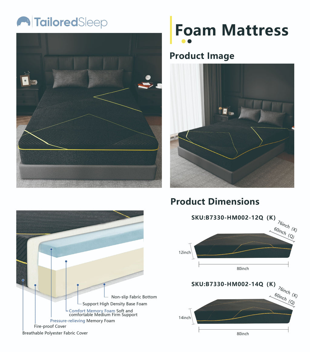 HM002 High-Density Foam Mattress (Queen / King)