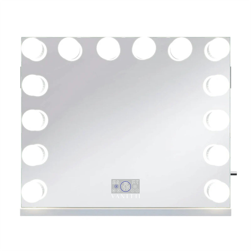 Vanitii Marilyn Hollywood vanity mirror with 14 dimmable LED bulbs and digital display