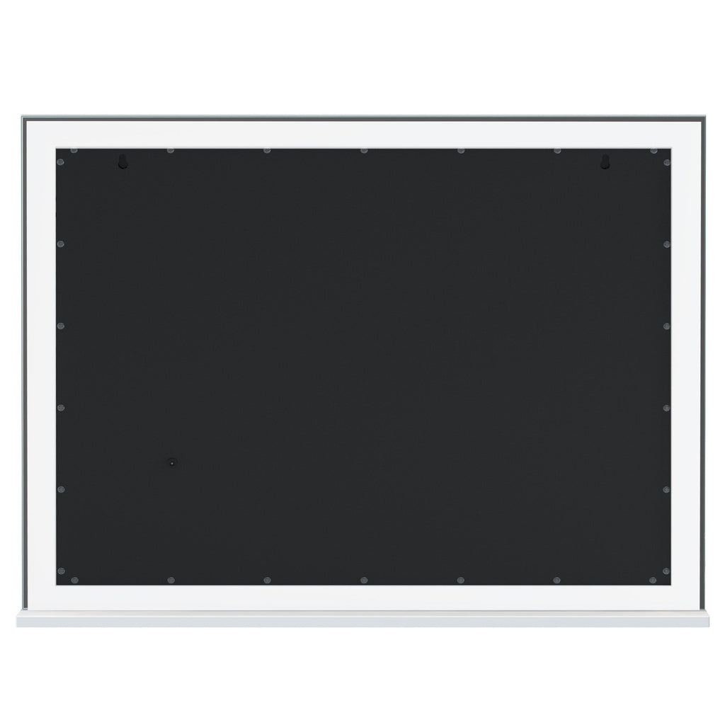 Blank blackboard with a white frame on a white background