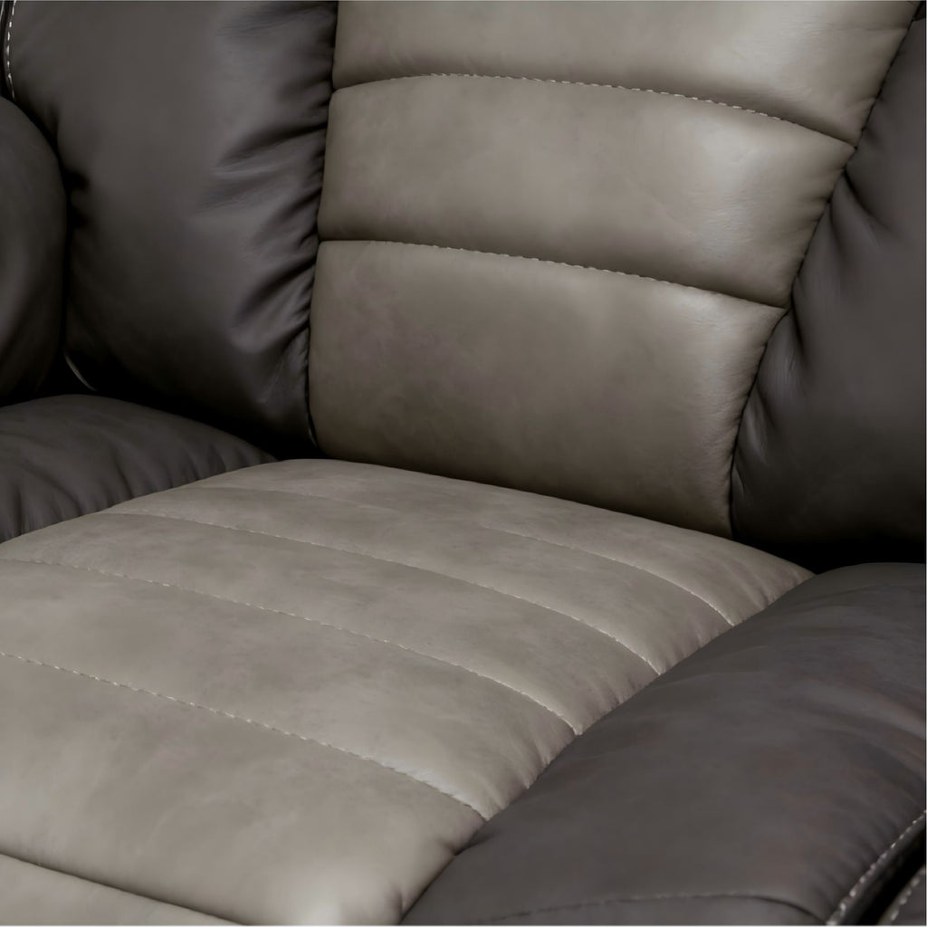 Canyon Classic American Power Reclining Sectional Sofa with Dual-Tone Upholstery