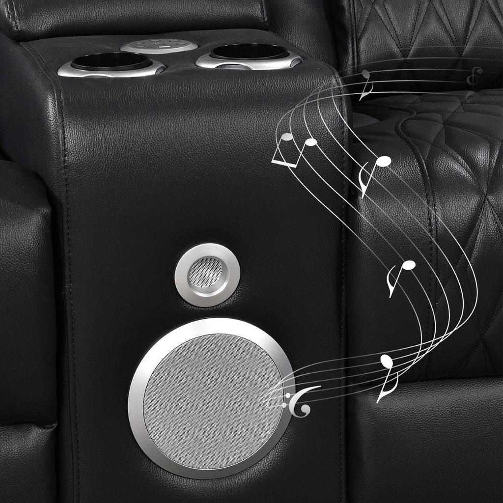 Jessie Power Recliner Black 2-seater Loveseat