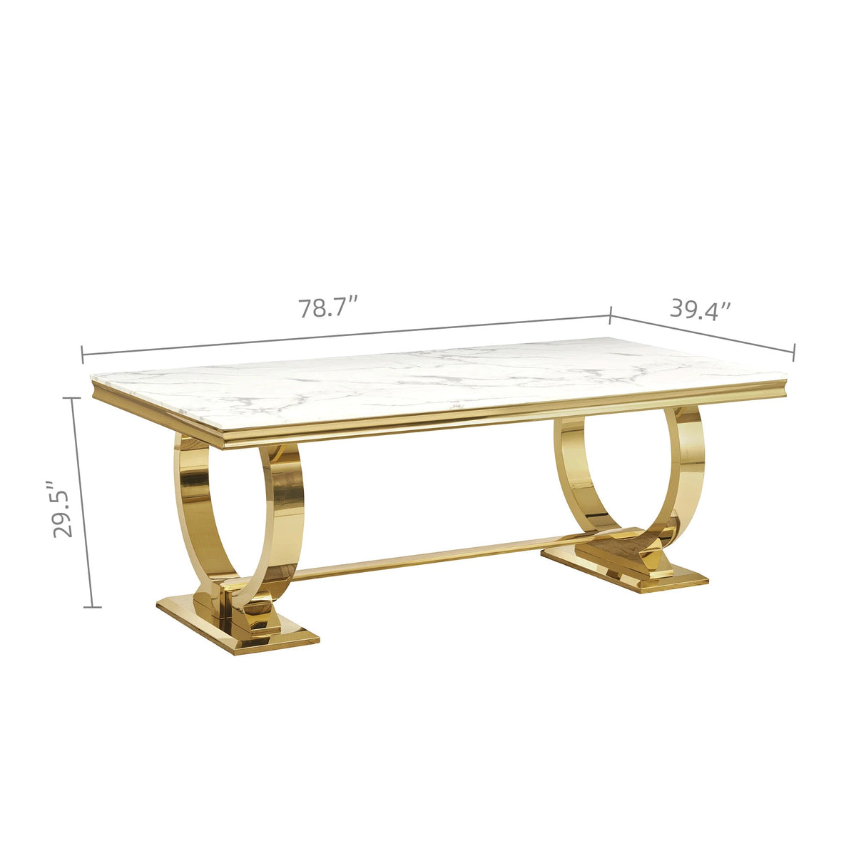Modern Dining Table with 20mm Marble Top
