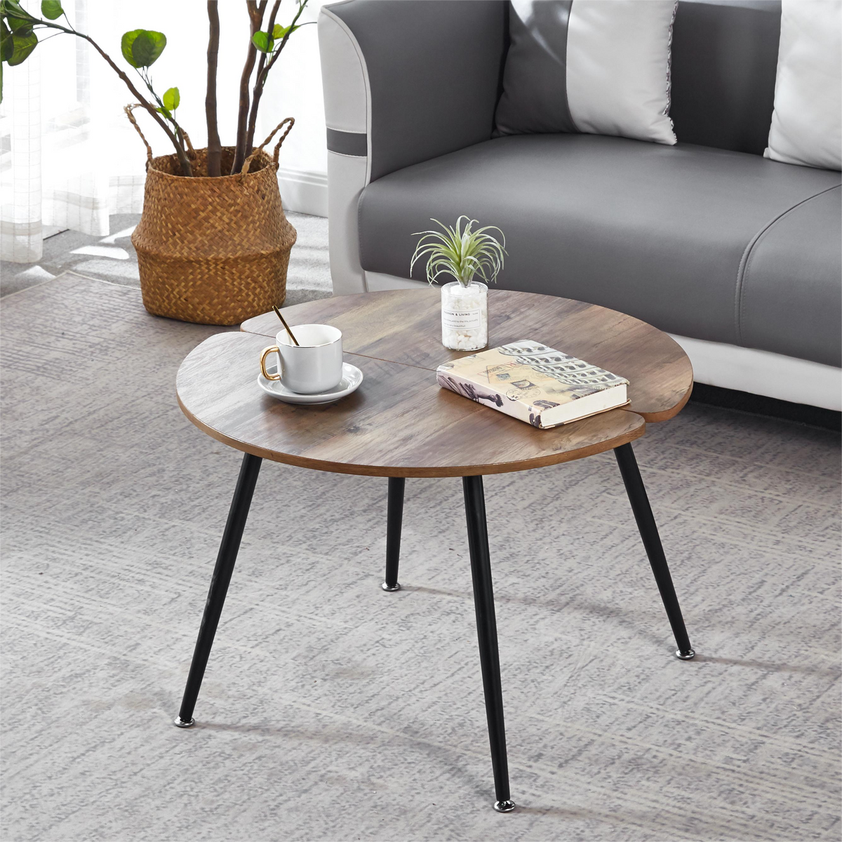Modern Round MDF Wood Table Top Coffee Table