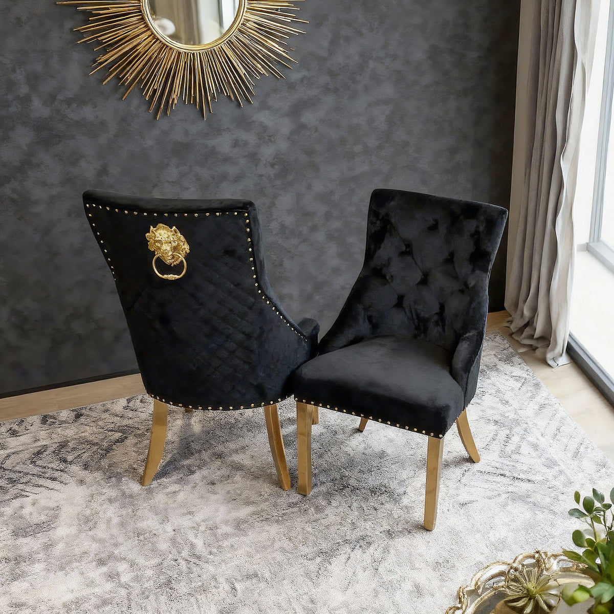 velvet dining chair KM02 2pCS/CTN