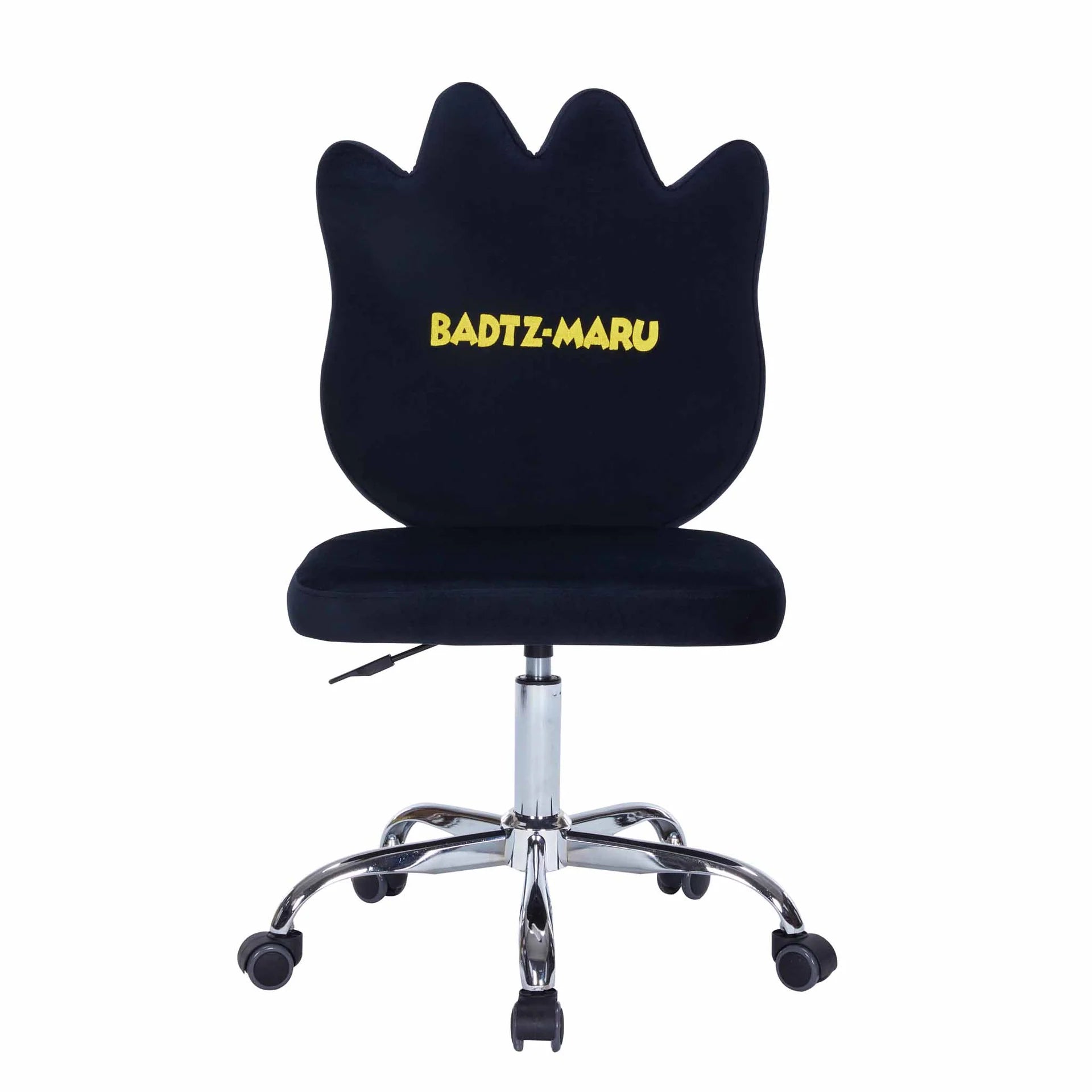 Black office chair with 'BADTZ-MARU' branding on a white background