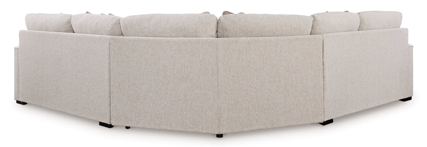 Beige sectional sofa on a white background