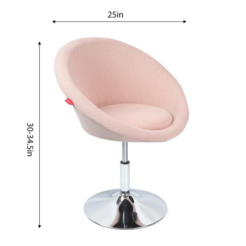 Bella Swivel Corduroy Makeup Vanity Chair