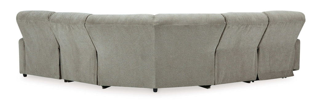 Gray sectional sofa on a white background