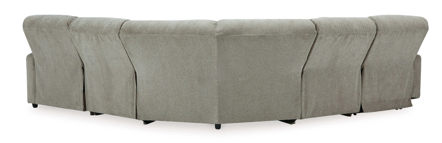 Gray sectional sofa on a white background