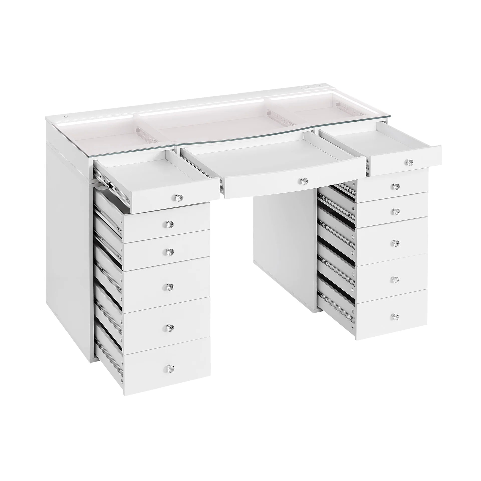 SlayStation® Contour Plus 2.0 Vanity Table w/ LED Light