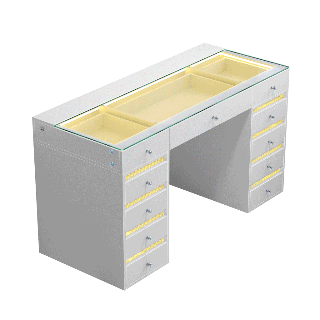 VANITII Fenair Drawer Vanity Table with RGB Lighting