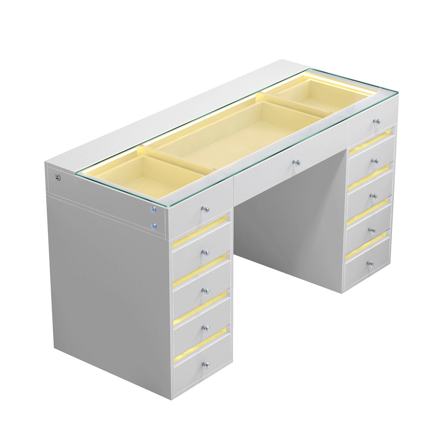 VANITII Fenair Drawer Vanity Table with RGB Lighting