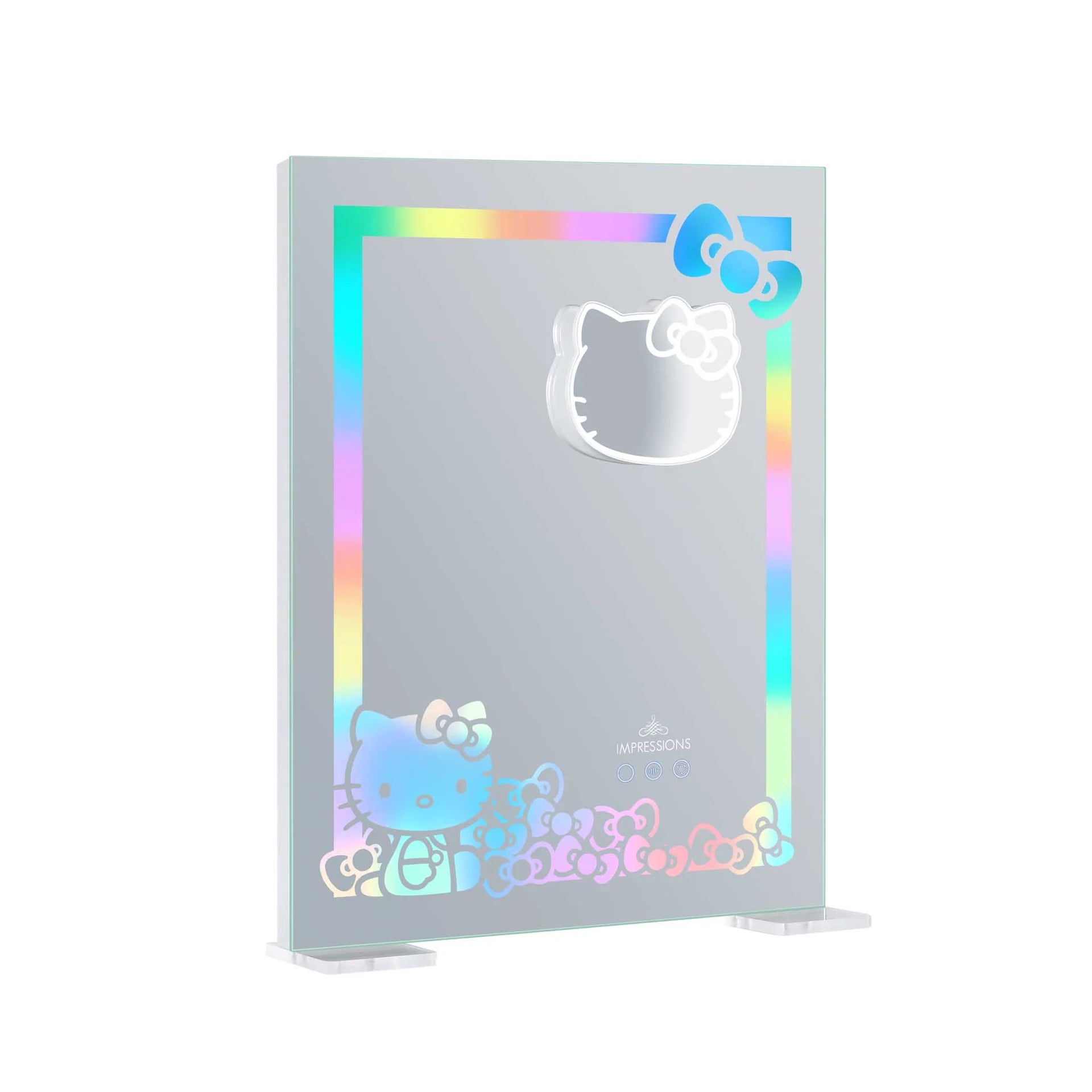 Hello Kitty-themed photo frame with colorful gradient on a white background