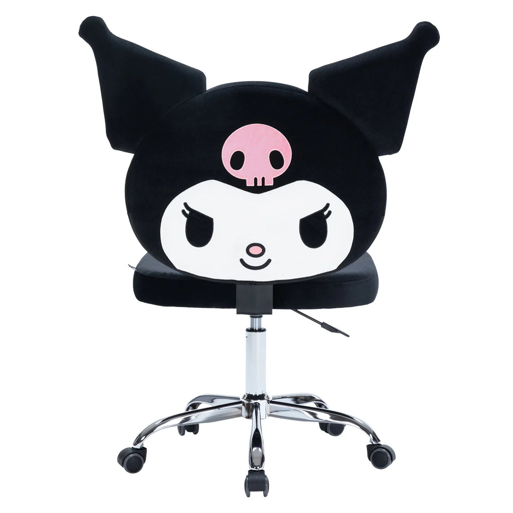 Chair with a cartoon face design on a white background