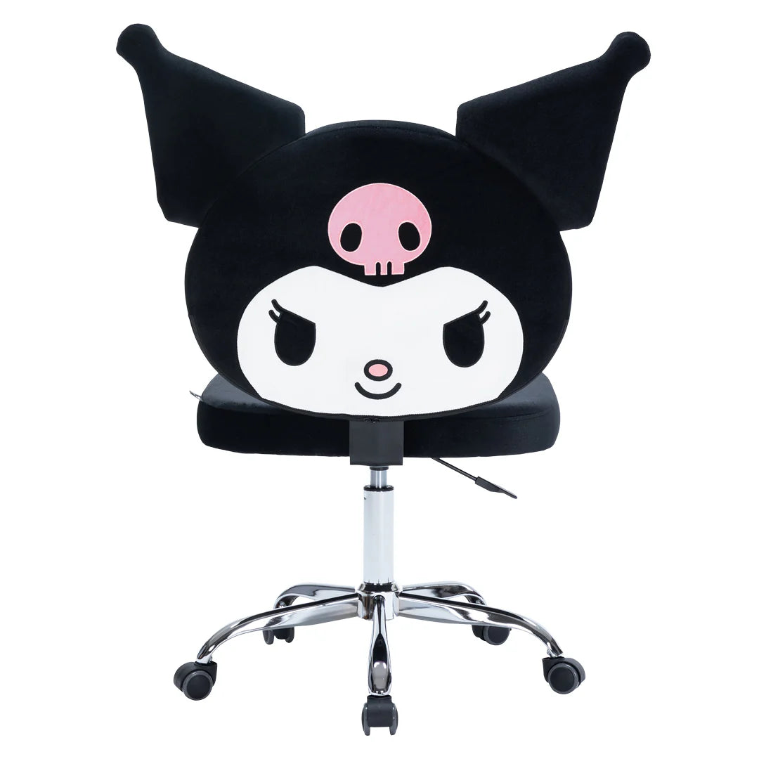 Chair with a cartoon face design on a white background