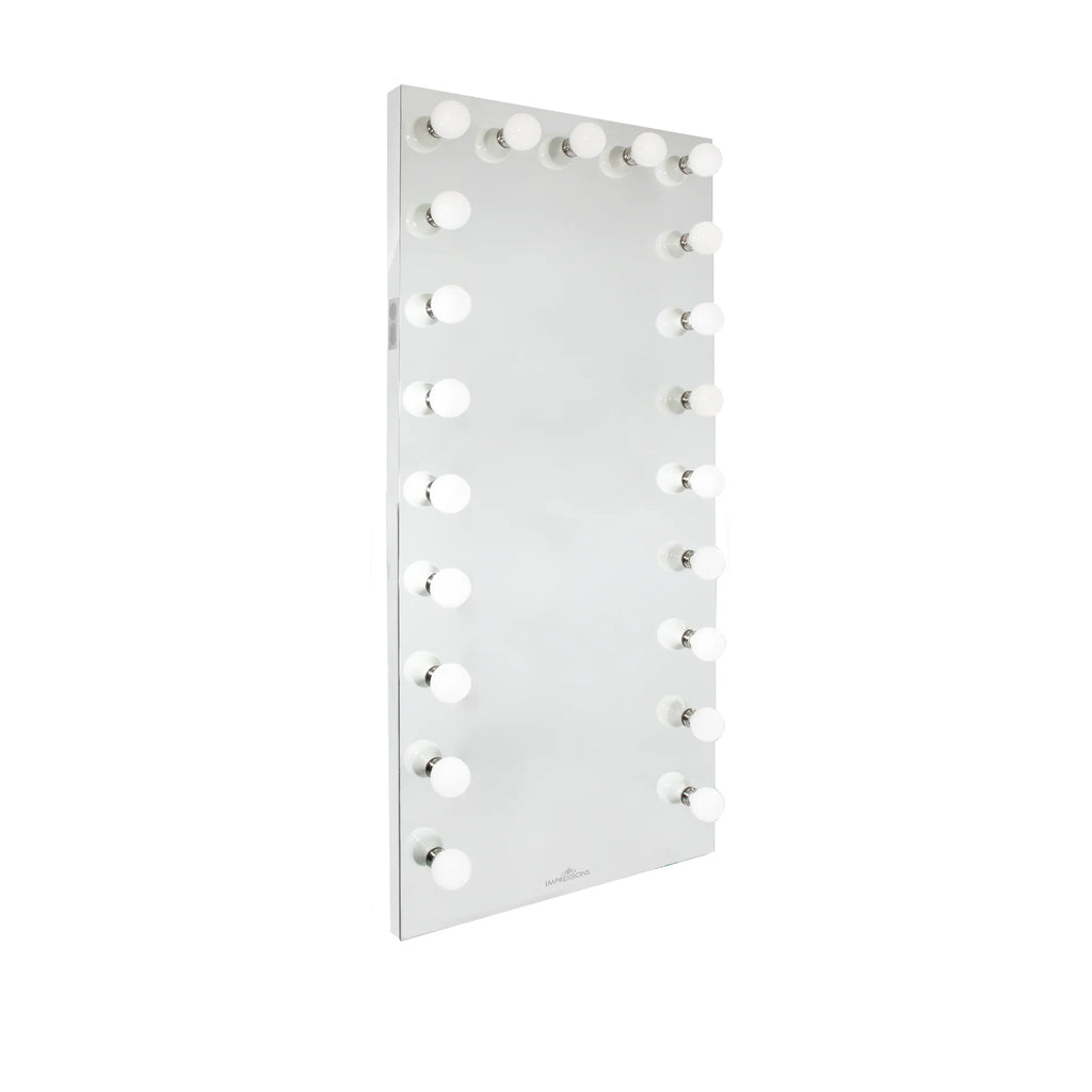 White LED light panel with multiple bulbs on a white background
